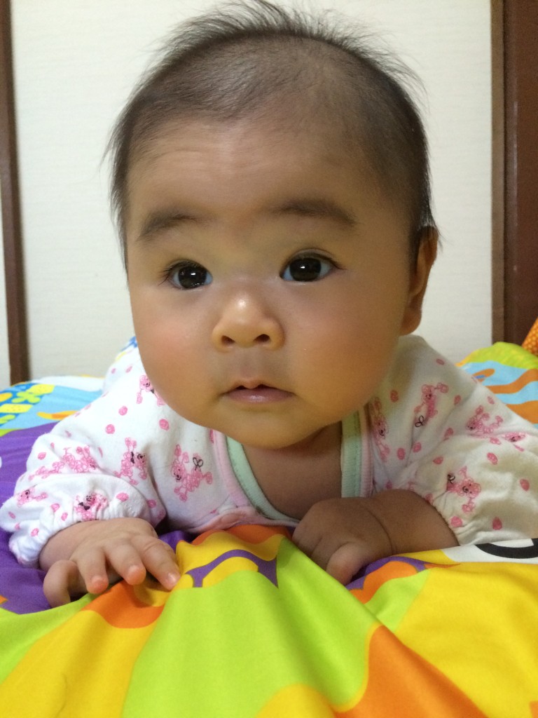 4か月の わが子です。